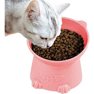 Generico Ciotola Di Gatto Rialzata - Ciotola Di Cibo Per Gatti | Ciotola Gatti A Forma Di | Ciotole Per Animali Domestici Anti -vomito | Di Cibo Per Animali Domestici Elevato | Anti-slip E Animali