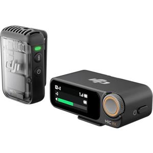 DJI Mic 2 (1 TX + 1 RX), microfono wireless con eliminazione intelligente del rumore, registrazione interna in float a 32 bit, suoni ottimizzati, 250 m di distanza, microfono per iPhone e Android