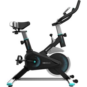 Cecotec Cyclette Interna Compatta DrumFit Indoor 6000 Compact, Volano 6 Kg, Schermo LCD, Supporto Dispositivi, Ruote, Resistenza Regolabile, Sella e Manubrio Regolabili, Cyclette per Casa