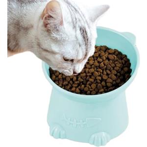 Generico Ciotola Di Gatto Rialzata - Ciotola Di Cibo Per Gatti | Ciotola Gatti A Forma Di | Ciotole Per Animali Domestici Anti -vomito | Di Cibo Per Animali Domestici Elevato | Anti-slip E Animali