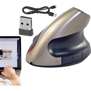 Generic Mouse per PC desktop, design verticale ricaricabile, click silenzioso, sensore ad alta precisione per ridurre l'affaticamento muscolare, sensore ottico stabile, per un uso a lungo termine