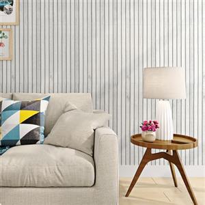 Livelynine Carta da Parati Adesiva Muro Listelli Legno Bianco 3D 60CMx5M Carta Adesiva per Pareti Camera da Letto Soggiorno Lavabile Rivestimento Adesivo per Mobili Cucina Legno Chiaro 3D Armadio