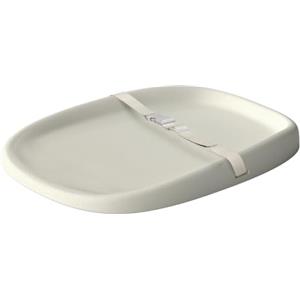 UBRAVOO Fasciatoio con imbracatura di sicurezza, tappetino fasciatoio con cuneo anti-rotolo, facile da pulire, impermeabile, con bordi imbottiti rialzati (beige, senza ripiano per giocattoli)