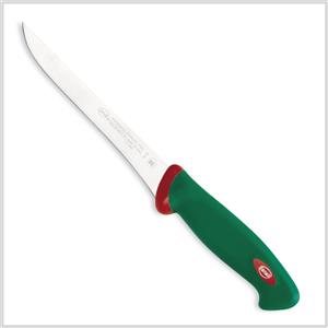Sanelli Premana Coltello Disosso 18 cm - Acciaio Inossidabile, Manico Ergonomico Verde/Rosso