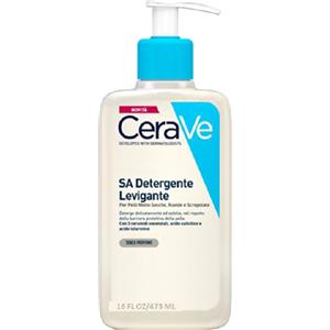 CeraVe SA Detergente Levigante Gel 473ml - Esfoliante e Idratante per Pelli Secche e Ruvide con Niacinamide e Acido Salicilico