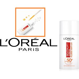 L'Oréal Paris Revitalift Clinical Fluido Anti-UV SPF 50 con Vitamina C Antiossidante - 50 ml
