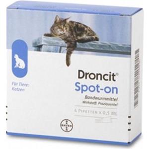 VETOQUINOL (FR) S.A. DRONCIT SPOT ON GATTI 4 tubetti 0,5 ml