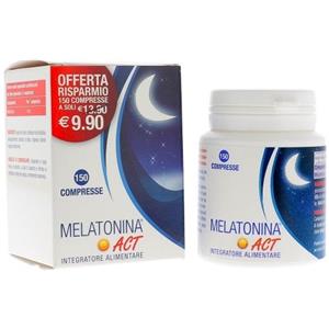 F&F Srl Melatonina Act integratore alimentare in flacone da 150 compresse da 150mg