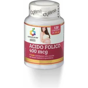 OPTIMA NATURALS Srl COLOURS OF LIFE ACIDO FOLICO 120 COMPRESSE 225 MG
