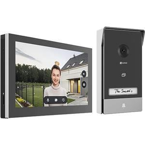 EZVIZ HP7 2K Videocitofono Collegato Videocitofono Video, Touch Screen 7, Unlock a Distanza, Controllo Accesso RFID, 2 Fili, Rilevamento Umano, Audio Bidirezionale, Visione Notturna Impermeabile WiFi