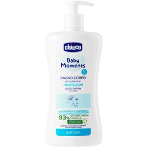 Chicco Baby Moments Bagno Corpo 500 ml - Formula Naturale con Calendula e Glicerina, Senza Lacrime, Ideale per Neonati