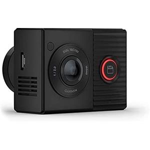 Garmin Dash Cam Tandem, Front and Rear Dual-Lens Dash Camera with Interior Night Vision, Two 180-degree Lenses, Front-Facing Lens with 1440p, Interior-Facing Lens with 720p