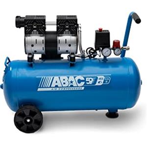 ABAC Compressore d'Aria Silenzioso EASE-AIR 50, Compressore Aria Oil-Free, Pressione Massima 8 Bar, Potenza 1 Hp, Serbatoio 50 Litri, Rumorosità 59 dB