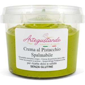 Artegustando-Crema Spalmabile al Pistacchio 8% - 500g/1kg | Senza Glutine | Ideale per Dolci, Gelato e Farciture | Prodotto Italiano (500g)