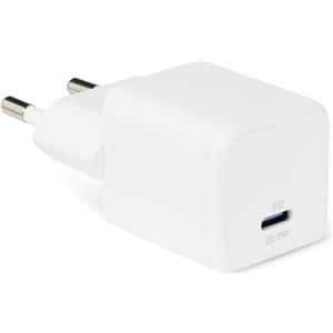 Amazon Basics Caricabatterie da Parete Nano GaN USB-C con Ricarica Rapida, 20W a 1 Porta PD 3.1 per Tablet e Smartphone, Bianco
