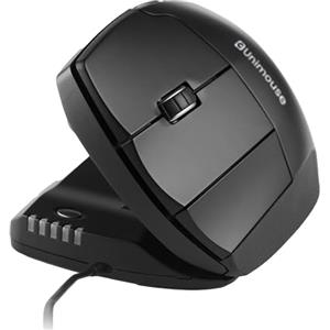 Contour Unimouse Mouse ergonomico | Inclinazione regolabile da 35° a 70°, 6 pulsanti programmabili, poggiapollice per il dolore al polso | Plug & Play per Mac e PC - Cablato - Sinistro