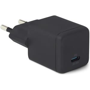 Amazon Basics Caricabatterie da Parete Nano GaN USB-C con Ricarica Rapida, 20W a 1 Porta PD 3.1 per Tablet e Smartphone, Nero