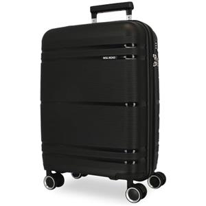 Roll Road Universe Valigia da cabina nera 39 x 55 x 21 cm Rigida 2,4 kg Chiusura TSA Polipropilene 2,4 kg 37 L Bagaglio a mano, Nero, Taglia unica, Valigia cabina