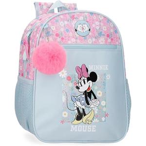 Disney Joumma Disney Minnie Happy Zaino Scuola Adattabile a Carrello Blu 27 x 33 x 11 cm Poliestere 9,8 L, blu, Taglia unica, Zaino scuola adattabile a carrello