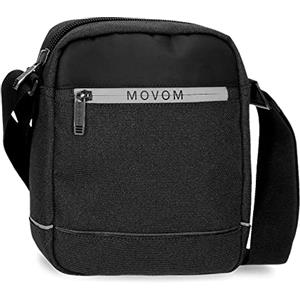 Movom Trimmed Tracolla media nera 17 x 22 x 6 cm poliestere, Nero, Tracolla media