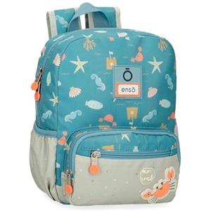 Enso Mr Crab Zaino prescolare adattabile a carrello blu 23 x 28 x 10 cm Poliestere 6,44 L, blu, Zaino prescolare adattabile a carrello