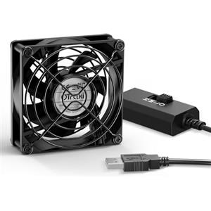OTraki Ventola USB 80mm con 3 Velocità Regolabile, Ventole PC 8cm 5V Ventole di Raffreddata USB per Xbox/Computer/TV Box/Router/PS5/PS4/Proiettore/Ricevitore