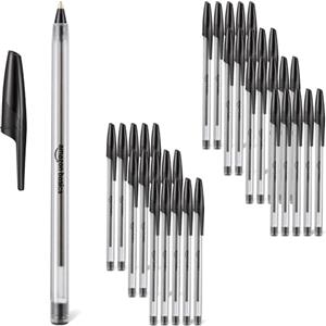 Amazon Basics Ballpoint Pens, 1.0mm, Black, 36 Pack
