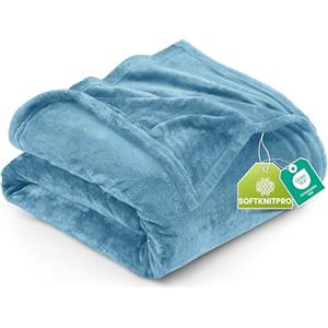 Utopia Bedding Coperta Pile Blanket [150x200 cm, Blu lavato] Coperta Calda per Letto, Divano, Sedia e Divano - 300 GSM Morbida, Accogliente e Spessa per Tutte le Stagioni
