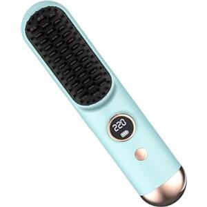 Generico Spianacapelli Senza Fili Portatile - 35W Antiscottatura Ricaricabile a 9 Livelli | Spazzola Riscaldata per Stirare i Capelli - Per Vacanze Feste Viaggio Strada Appuntamenti Uso Quotidiano