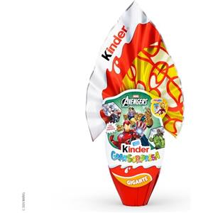 KINDER'S Kinder GranSorpresa Gigante Marvel Avengers, Uovo di Pasqua Kinder 2026 di Finissimo Cioccolato al Latte con Doppia Sorpresa Marvel Avengers, 320 g