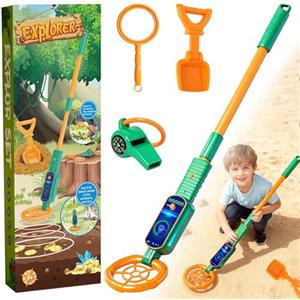 GBKDQQ Rivelatore di metallo per bambini, rilevatore di metallo, portatile, per bambini, con indicatore sonoro, metal detector per bambini, regolabile da 60 a 80 cm, per esplorazione all'aperto
