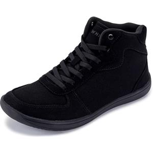 WHITIN Scarpe da Uomo in Tela minimaliste a Piedi Nudi + Punta Larga + Zero Drop, Interamente Nero, 12 Wide