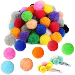 Giutsaull 200 Pezzi di Pon Pon Multicolori per Lavoretti, Pompon di 20mm/30mm, Mini Pon Pon, Piccole Palline di Lana Colorate per Natale, Pasqua, Fai da Te Bambini, Creazioni Creative e Decorazioni