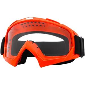 BEALIFE Occhiali di ampia applicazione per motociclisti, sciatori e snowboarder Occhiali da motocross per PC resistenti agli urti Occhiali per, Rosso+Trasparente