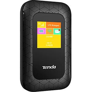 Tenda 4G Mobile Hotspot - Dispositivo 4G LTE Cat4 150Mbps MiFi, router con ricarica USB e batteria da 2100 mAh, nessuna configurazione richiesta (4G185), nero