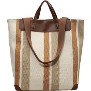 HFLZBRO Borsa da lavoro grande da donna - Borsa a tracolla in tela per ufficio e uso quotidiano, borsa a spalla con ampio spazio di archiviazione (Bianco, Extra large)