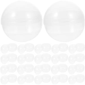 HOMSFOU 50 Pezzi di Ciotole Trasparenti a Gas per Bingo vuote, Sfere Decorative Trasparenti, per Albero di Natale, in plastica, Bambini, Rotonde