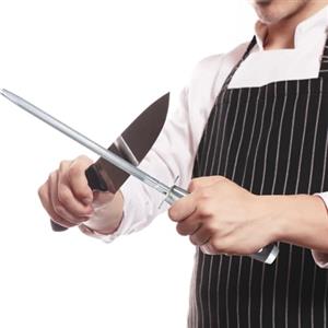 KYSUN Acciaio per Affilatura Professionale Affilatore di Coltelli per Cucina, Acciarino Affilacoltelli Diamantato, Affilatori Alto Carbonio Acciaio, Manico Ergonomico Asta per Affilatura in Ceramica Affilac