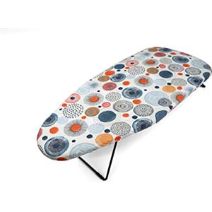Jata HPLA5213 - Asse da stiro da tavolo pieghevole, con superficie di 75 x 34 cm, adatto per appendere, occupa poco spazio, federa in cotone, multicolore