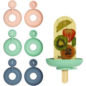 THXFUNAREA 3 Pezzi Stampi per gelato, stampo ghiaccioli,Porta gelato per bambini Porta ghiacciolo in silicone Porta gelato a tenuta stagna