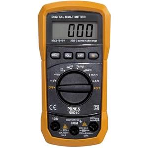 Elcart 090921000 MULTIMETRO Digitale AUTORANGE con Display 3 1/2 Car III 600V