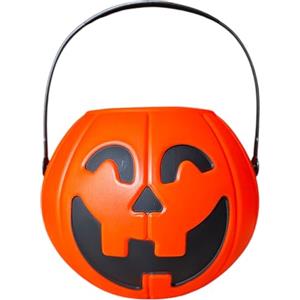 GMM Zucca di Halloween Decorativa, Arancione e Nero, Plastica, Design Jack-o'-Lantern, per Decorazioni Festive di Halloween