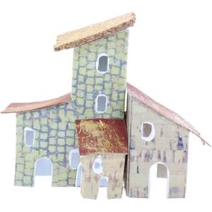 Moranduzzo Casa 10x4,5x10 cm - Ambientazione Rustica per Presepe, Dettagli Artigianali, Made in Italy