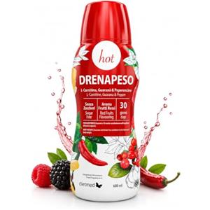 DietMed Drenapeso Hot 600 ml Soluzione Orale, 20 ml al Giorno, DietMed