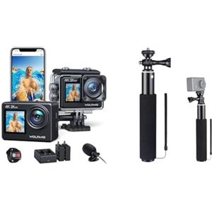 WOLFANG Action Cam GA200 4K30FPS & Set di Selfie Stick