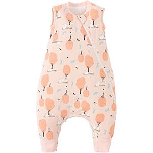 Duomiaomiao - Sacco a pelo con piedi invernale, per tutto l'anno, 100% cotone, sacco a pelo per neonati e bambini piccoli da 2,5 TOG, unisex