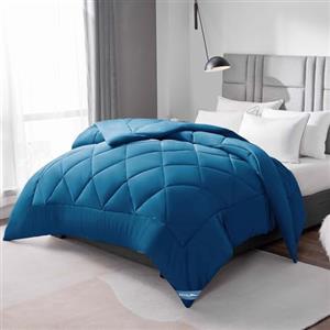 WAVVE Piumino Letto Matrimoniale Quattro 4 Stagioni 260x240 cm - Piumone 240x260 Invernale Autunnale - Trapunta 260 x 240 in Microfibra Sintetica, Turchese