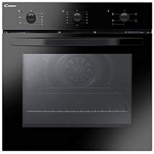 Candy FCS 502 N/E Forno Elettrico da Incasso, Ventilato, Capacità 65 Litri, Funzione Grill e Pizza, 5 Programmi, 56.8x59.5x59.5 cm, Nero, Classe A
