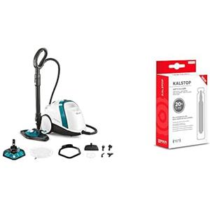 Polti Vaporetto Smart 100_T Pulitore a Vapore, Autonomia illimitata con Ricarica Continua, Caldaia ad alta Pressione 4 Bar, 9 Accessori & Kalstop PAEU0094 Anticalcare per Apparecchi a Caldaia