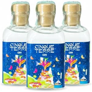 Cinque Terre Gin - 500 ml - Premium Gin 100% biologico Italiano - Premiato tra i migliori gin italiani al mondo nella categoria classic gin - 47% Vol. (3 x 100 ml)